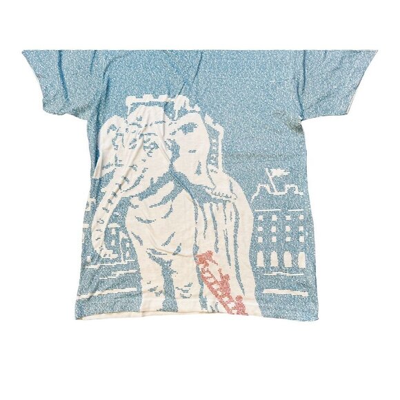LITOGRAPHS Size Small T-Shirt Elephants Kids Light Blue White - Picture 7 of 7